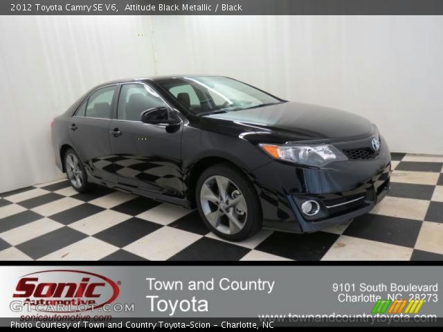2012 Toyota Camry SE V6 in Attitude Black Metallic
