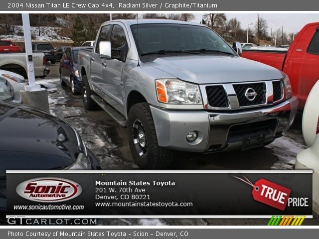 2004 Nissan Titan LE Crew Cab 4x4 in Radiant Silver