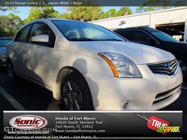 2010 Nissan Sentra 2.0 in Aspen White