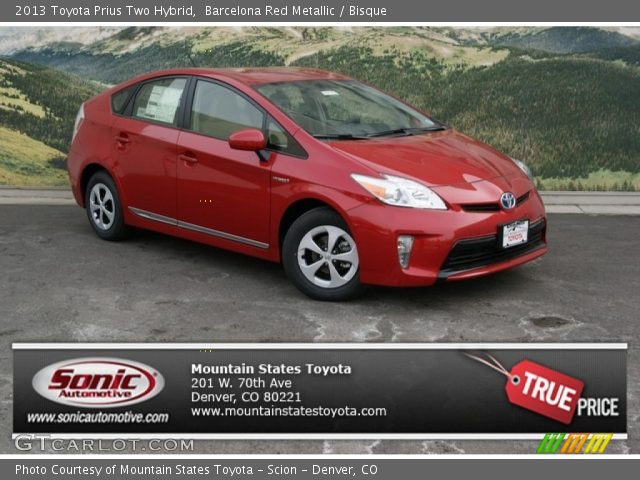 2013 Toyota Prius Two Hybrid in Barcelona Red Metallic