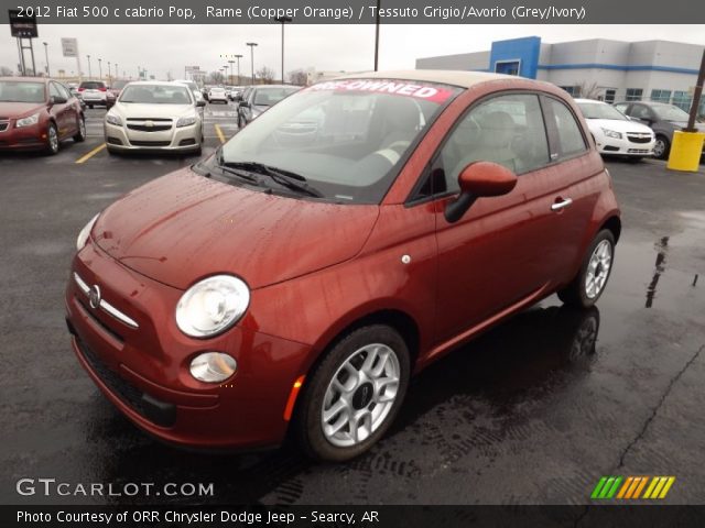 2012 Fiat 500 c cabrio Pop in Rame (Copper Orange)