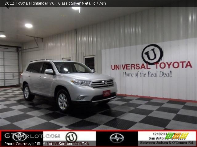 2012 Toyota Highlander V6 in Classic Silver Metallic