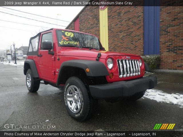2009 Jeep Wrangler X 4x4 in Flame Red