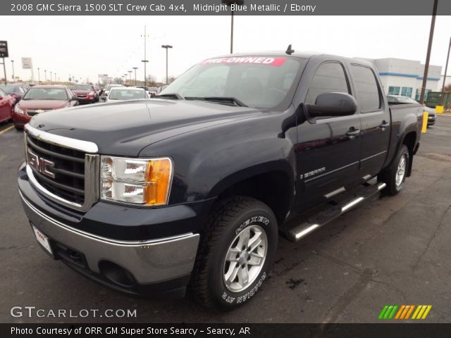 2008 GMC Sierra 1500 SLT Crew Cab 4x4 in Midnight Blue Metallic