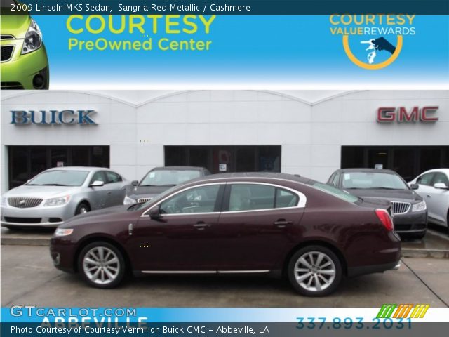 2009 Lincoln MKS Sedan in Sangria Red Metallic