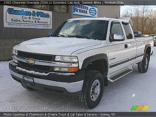 2002 Chevrolet Silverado 2500 LS Extended Cab 4x4 in Summit White