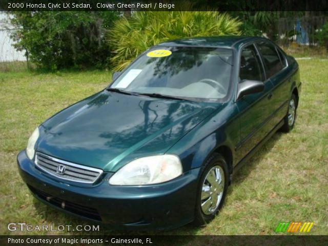 2000 Honda Civic LX Sedan in Clover Green Pearl