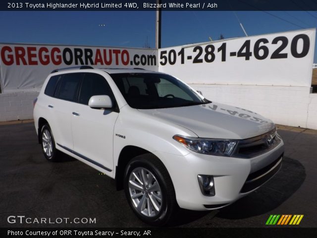 2013 Toyota Highlander Hybrid Limited 4WD in Blizzard White Pearl