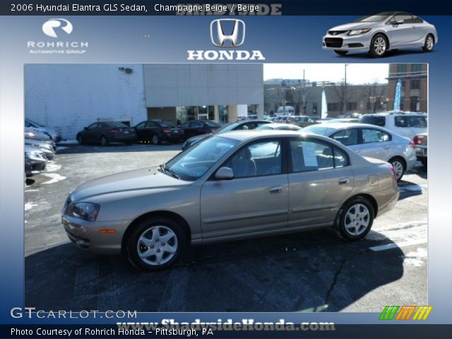2006 Hyundai Elantra GLS Sedan in Champagne Beige