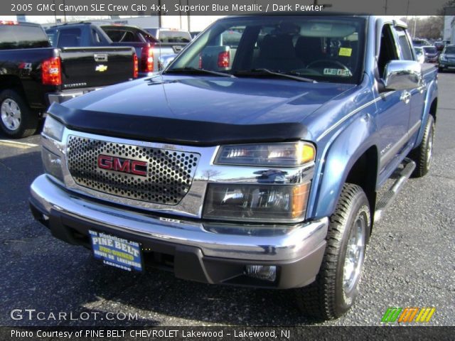 2005 GMC Canyon SLE Crew Cab 4x4 in Superior Blue Metallic