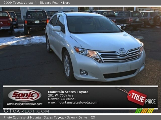 2009 Toyota Venza I4 in Blizzard Pearl