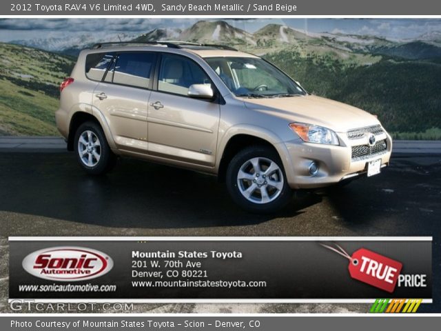 2012 Toyota RAV4 V6 Limited 4WD in Sandy Beach Metallic