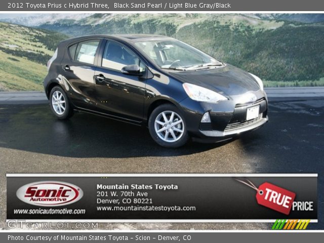 2012 Toyota Prius c Hybrid Three in Black Sand Pearl