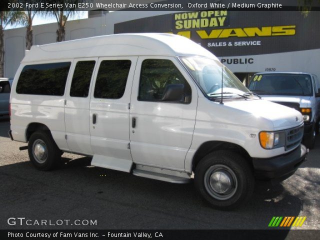 2002 Ford E Series Van E250 Wheelchair Access Conversion in Oxford White