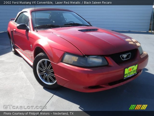 2002 Ford Mustang V6 Convertible in Laser Red Metallic