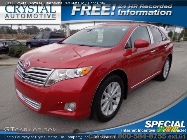 2011 Toyota Venza I4 in Barcelona Red Metallic