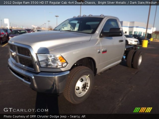 2012 Dodge Ram 3500 HD ST Regular Cab 4x4 Dually Chassis in Bright Silver Metallic