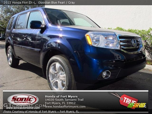 2013 Honda Pilot EX-L in Obsidian Blue Pearl