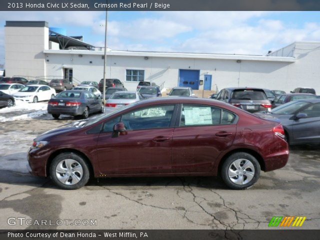 2013 Honda Civic LX Sedan in Crimson Red Pearl