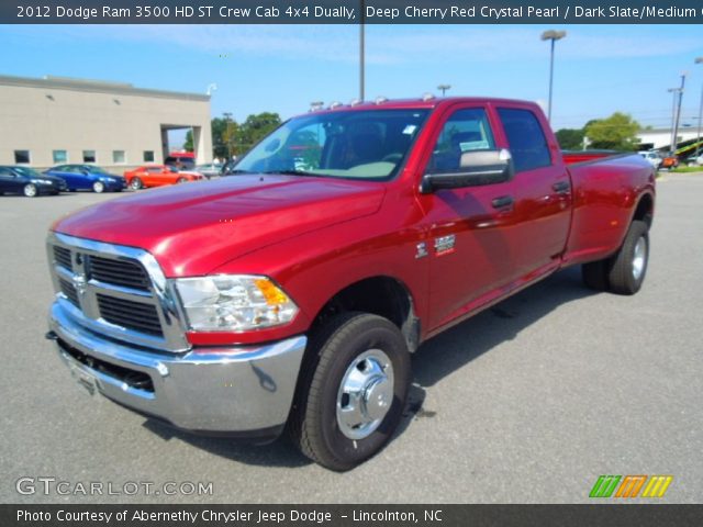 2012 Dodge Ram 3500 HD ST Crew Cab 4x4 Dually in Deep Cherry Red Crystal Pearl