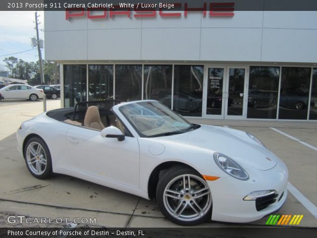 2013 Porsche 911 Carrera Cabriolet in White