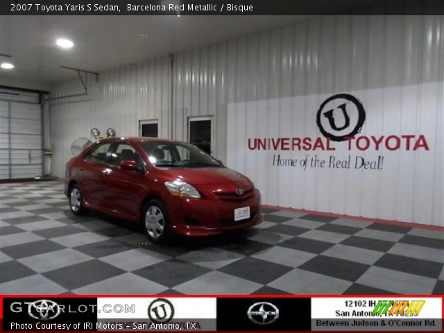 2007 Toyota Yaris S Sedan in Barcelona Red Metallic