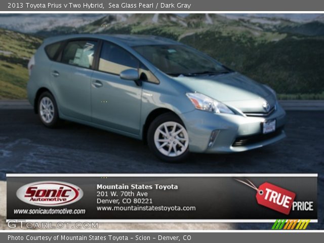 2013 Toyota Prius v Two Hybrid in Sea Glass Pearl