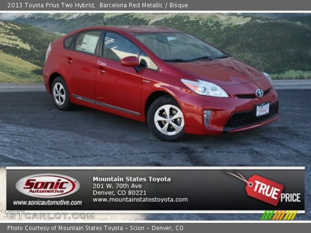 2013 Toyota Prius Two Hybrid in Barcelona Red Metallic
