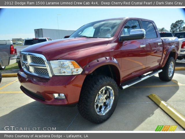 2012 Dodge Ram 1500 Laramie Limited Crew Cab 4x4 in Deep Cherry Red Crystal Pearl