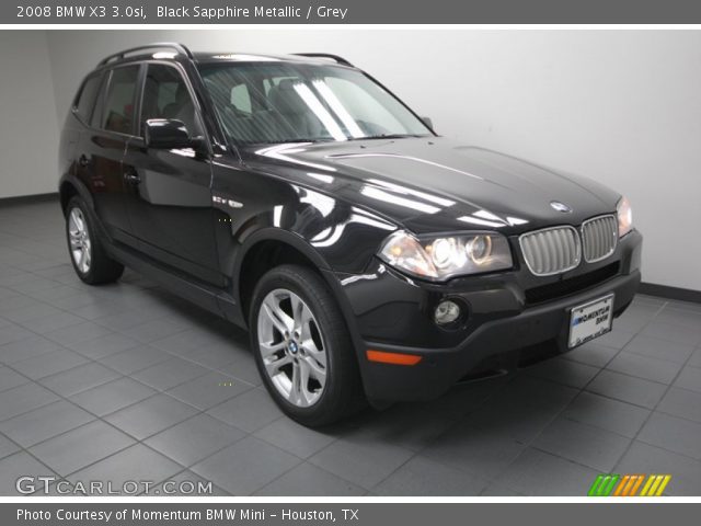 2008 BMW X3 3.0si in Black Sapphire Metallic