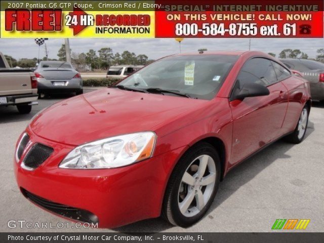 2007 Pontiac G6 GTP Coupe in Crimson Red