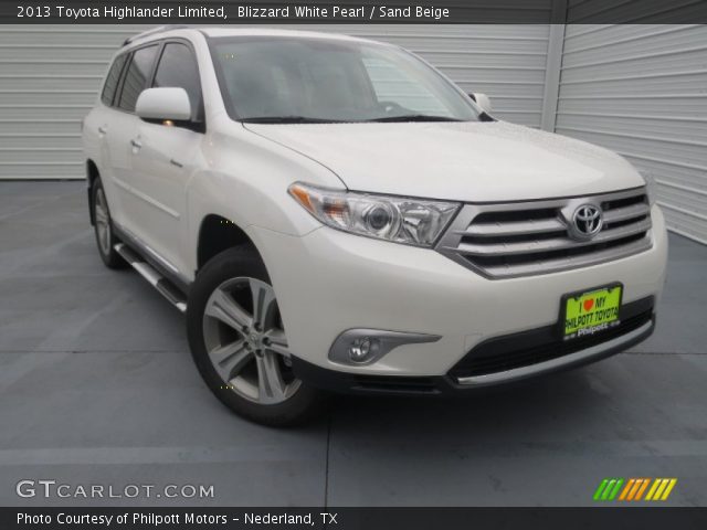 2013 Toyota Highlander Limited in Blizzard White Pearl