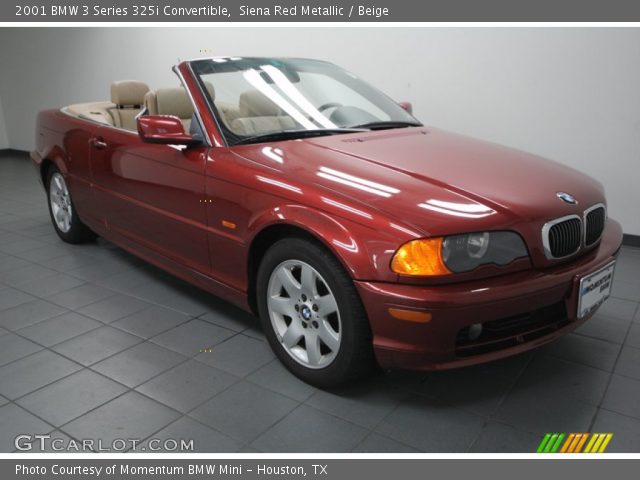 2001 BMW 3 Series 325i Convertible in Siena Red Metallic