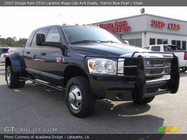 2007 Dodge Ram 3500 Laramie Mega Cab 4x4 Dually in Patriot Blue Pearl
