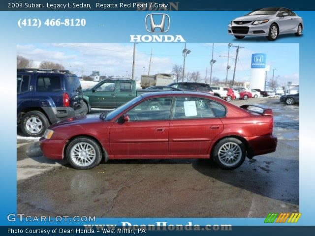 2003 Subaru Legacy L Sedan in Regatta Red Pearl
