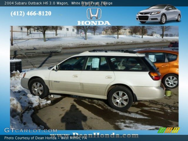 2004 Subaru Outback H6 3.0 Wagon in White Frost Pearl