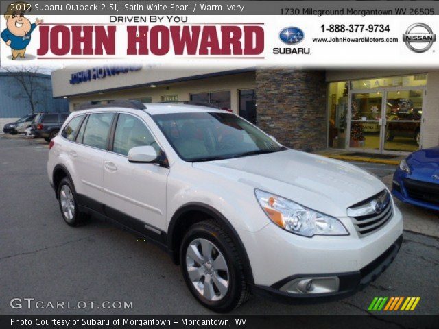 2012 Subaru Outback 2.5i in Satin White Pearl