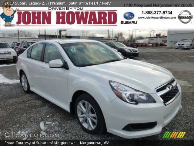 2013 Subaru Legacy 2.5i Premium in Satin White Pearl