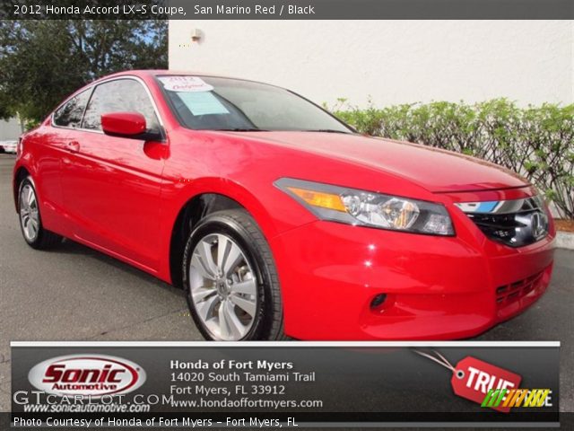 2012 Honda Accord LX-S Coupe in San Marino Red