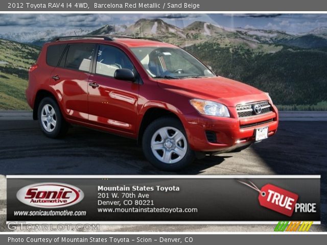 2012 Toyota RAV4 I4 4WD in Barcelona Red Metallic