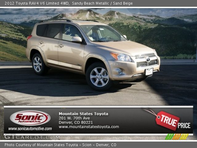 2012 Toyota RAV4 V6 Limited 4WD in Sandy Beach Metallic