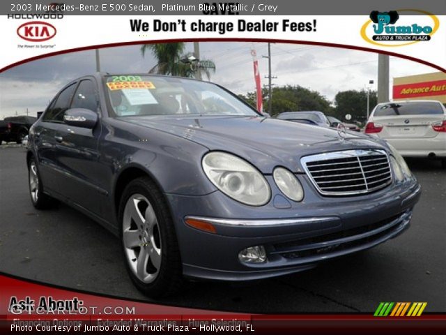 2003 Mercedes-Benz E 500 Sedan in Platinum Blue Metallic