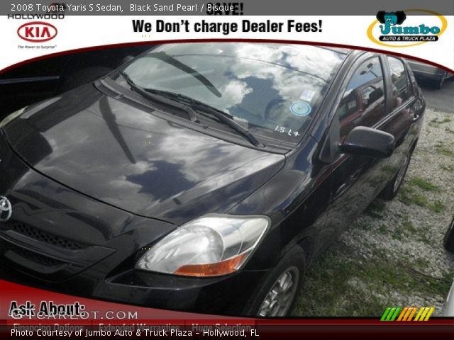 2008 Toyota Yaris S Sedan in Black Sand Pearl