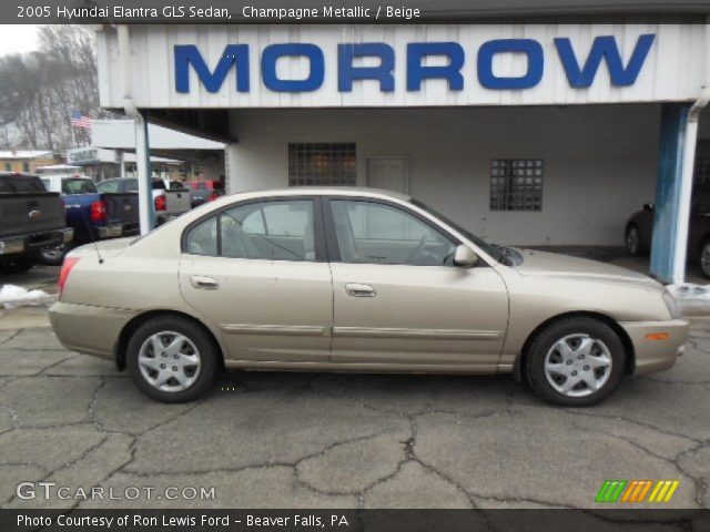 2005 Hyundai Elantra GLS Sedan in Champagne Metallic