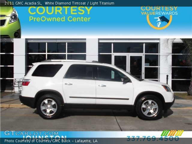 2011 GMC Acadia SL in White Diamond Tintcoat