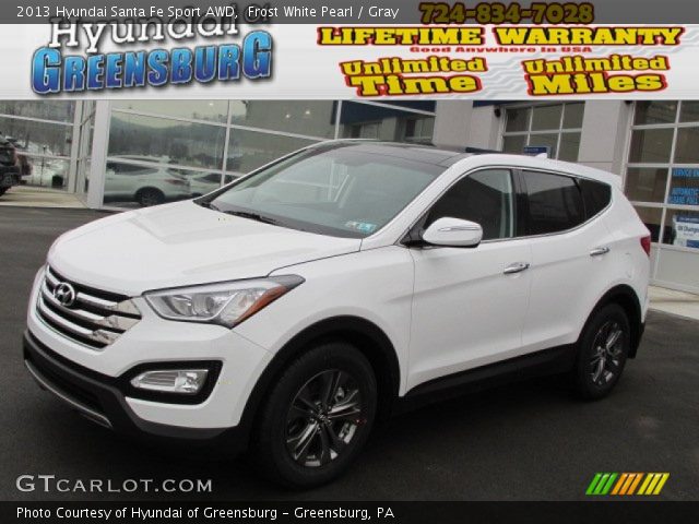 2013 Hyundai Santa Fe Sport AWD in Frost White Pearl