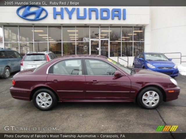 2005 Hyundai Sonata GL in Ruby Red