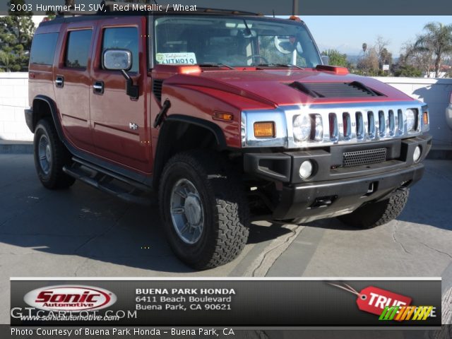 2003 Hummer H2 SUV in Red Metallic