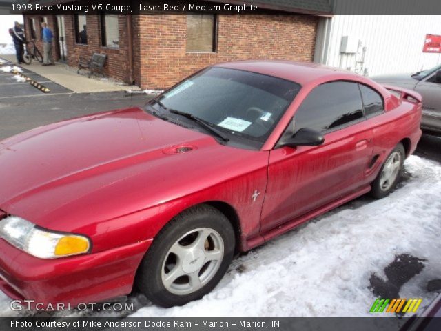 1998 Ford Mustang V6 Coupe in Laser Red