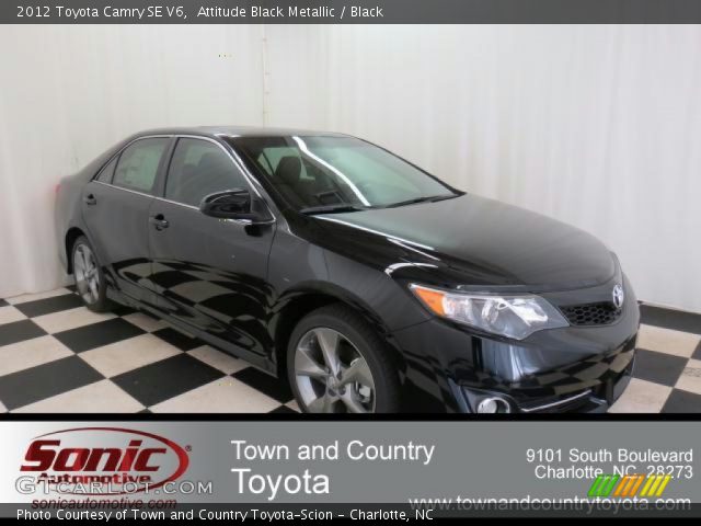 2012 Toyota Camry SE V6 in Attitude Black Metallic